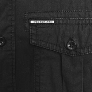 Ecko Unltd. Mens black short sleeve collar shirt. Nice design accents.